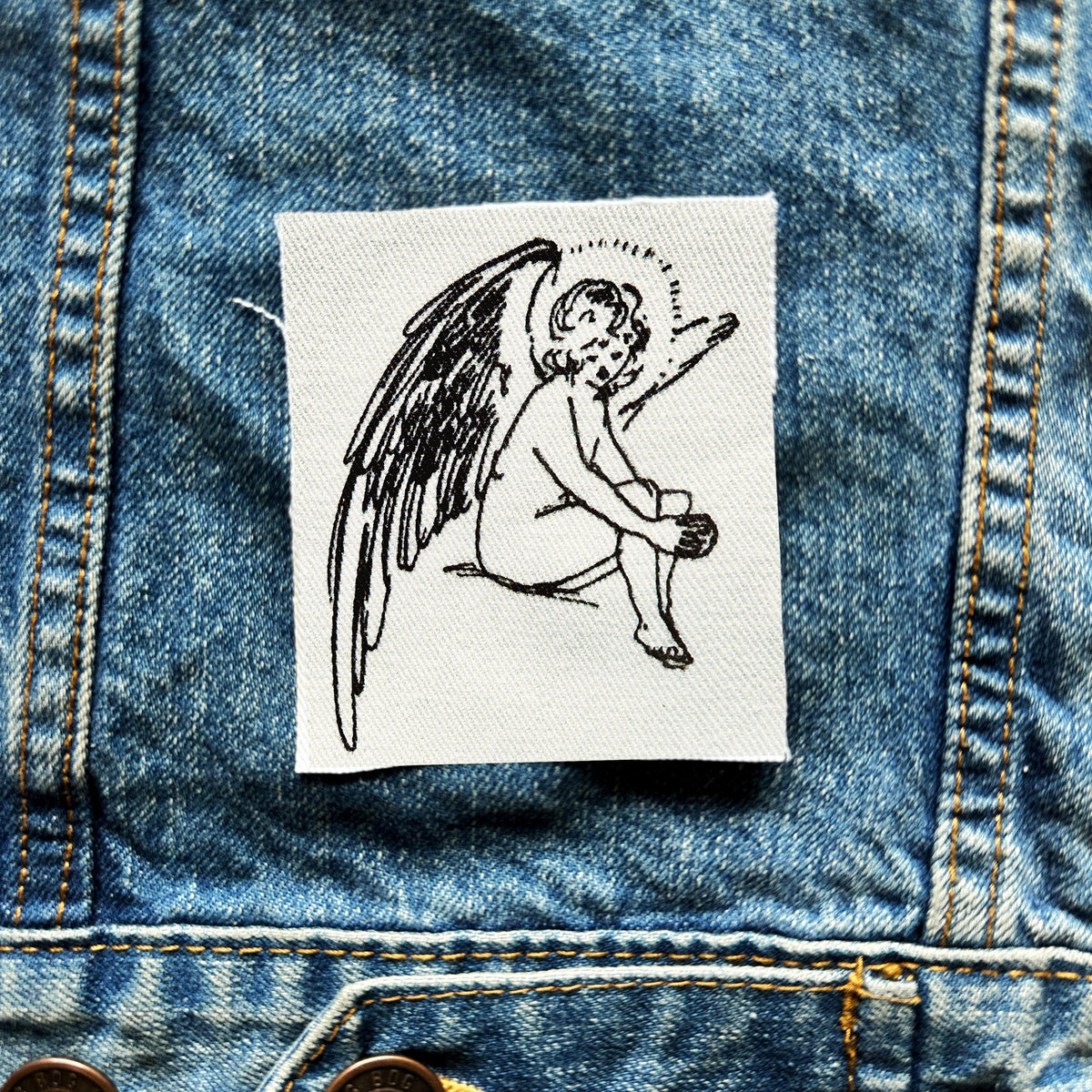 Cute Angel Sew On Cotton Fabric Patch
