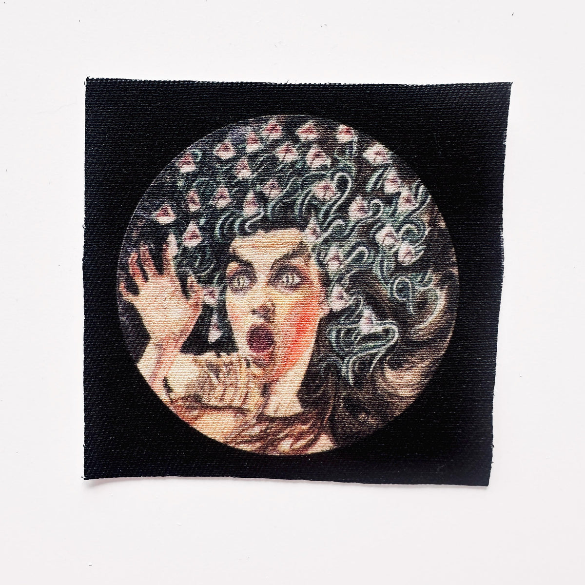 Medusa Sew On Cotton Fabric Patch