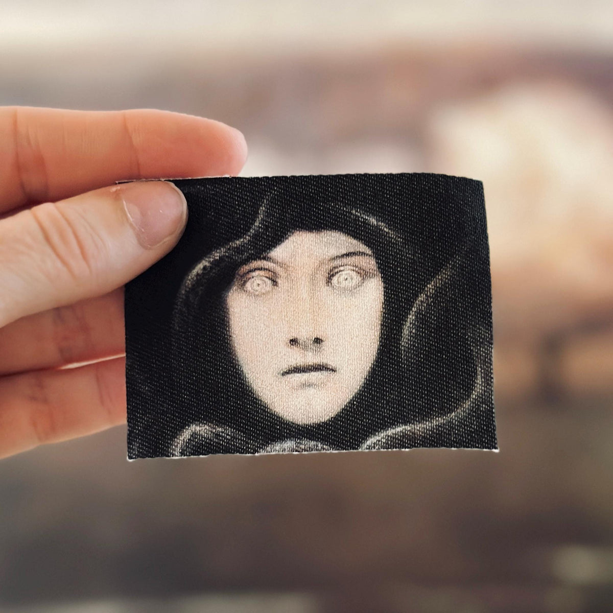 Sew-On Medusa Cotton Fabric Patch