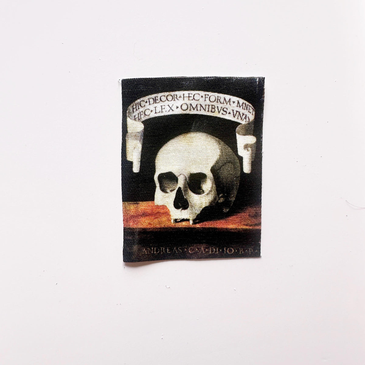 Memento Mori Skull Sew-On Fabric Patch