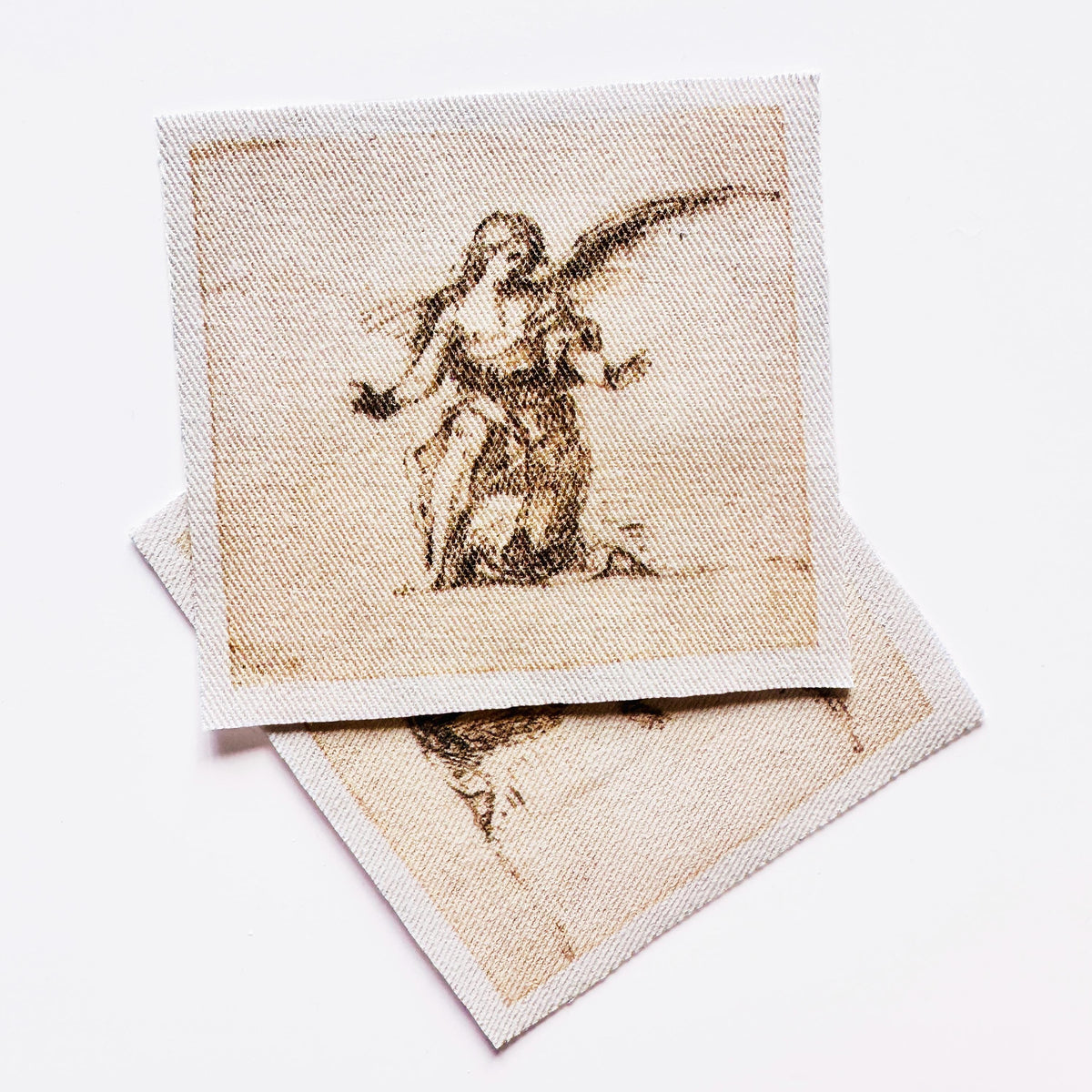 Angel Kneeling Sew-on Fabric Patch