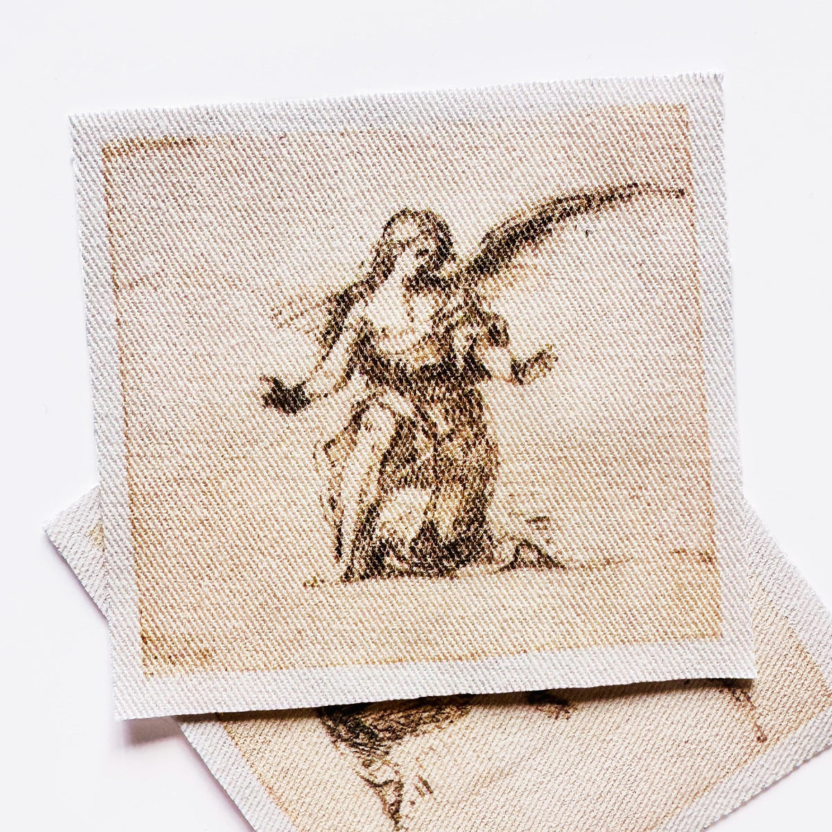 Angel Kneeling Sew-on Fabric Patch