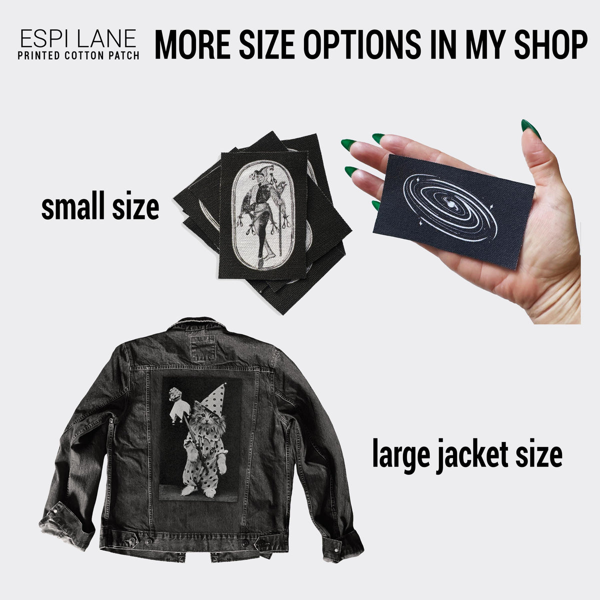 Jester Clown Large Jacket Sew On Fabric Patch-ESPI LANE