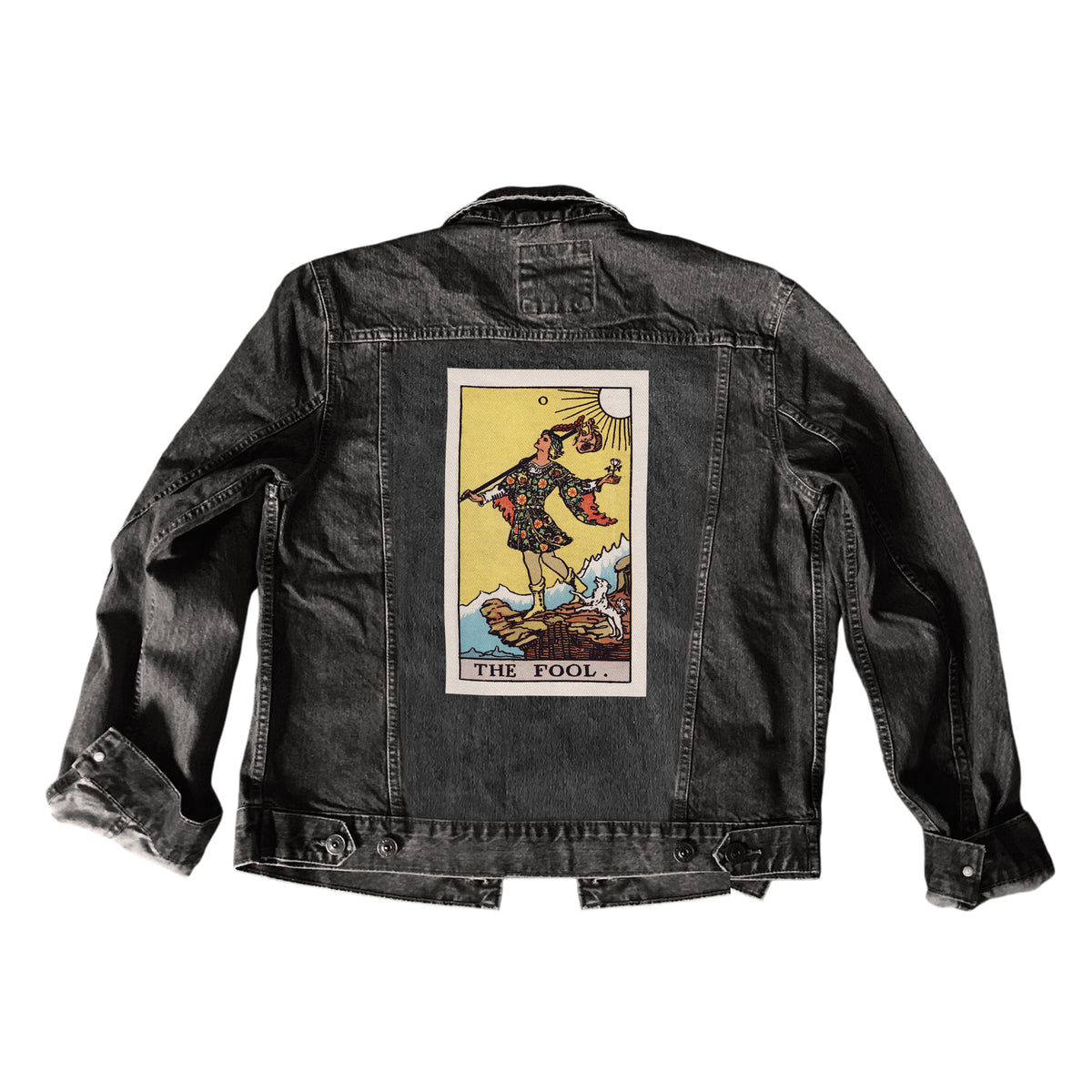 Large Vintage Tarot Fool Sew-On Jacket Back Patch-ESPI LANE