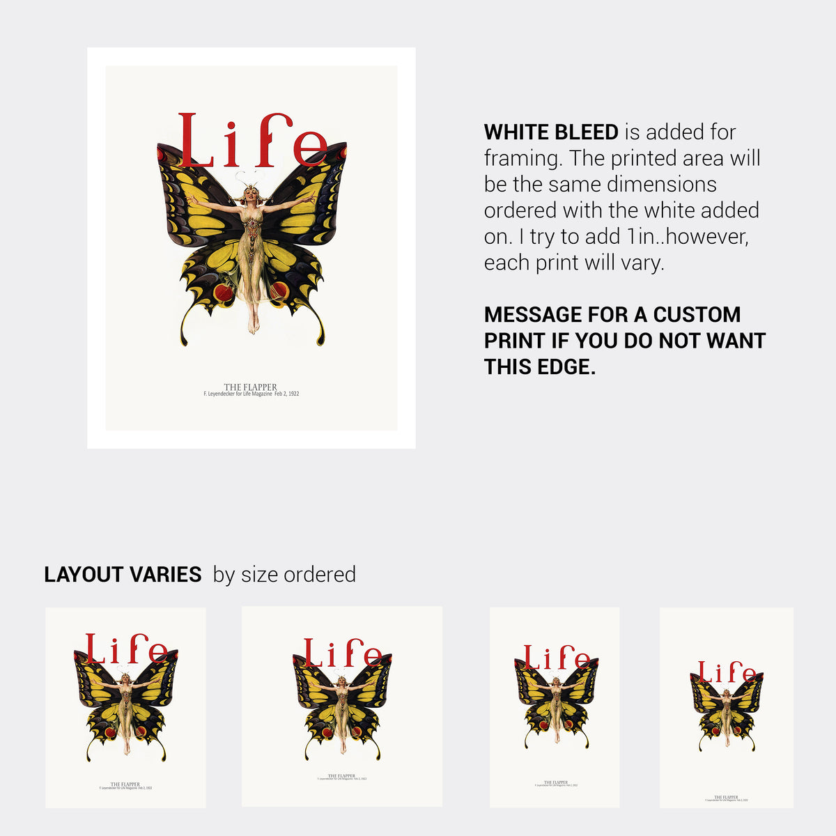 Life Magazine Butterfly Flapper Fine Art Print-ESPI LANE