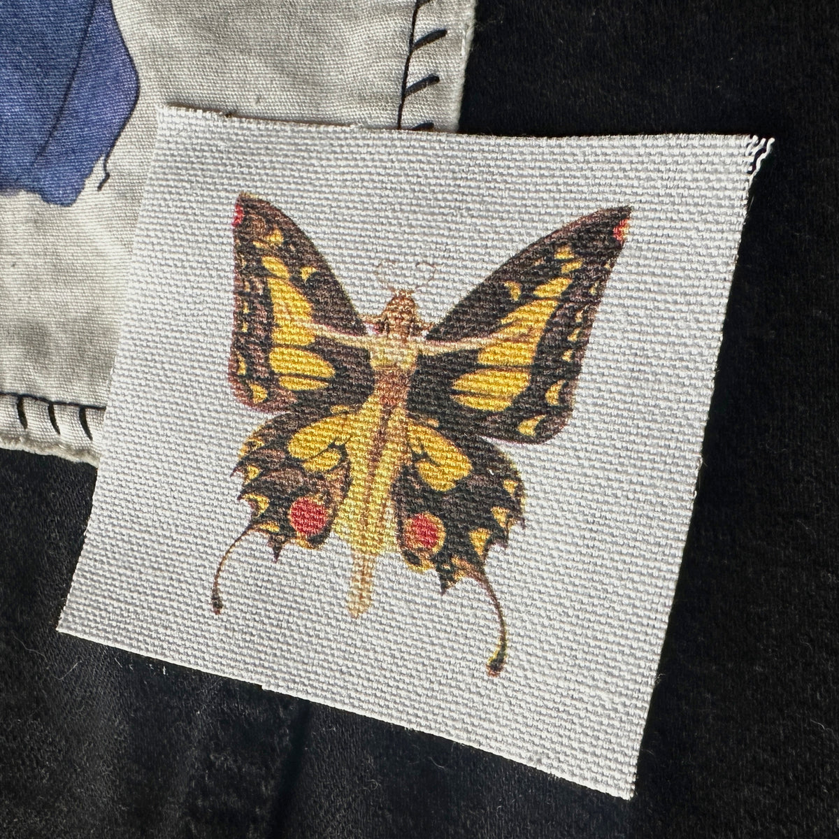 Life Woman Butterfly Fabric Sew On Patch-ESPI LANE