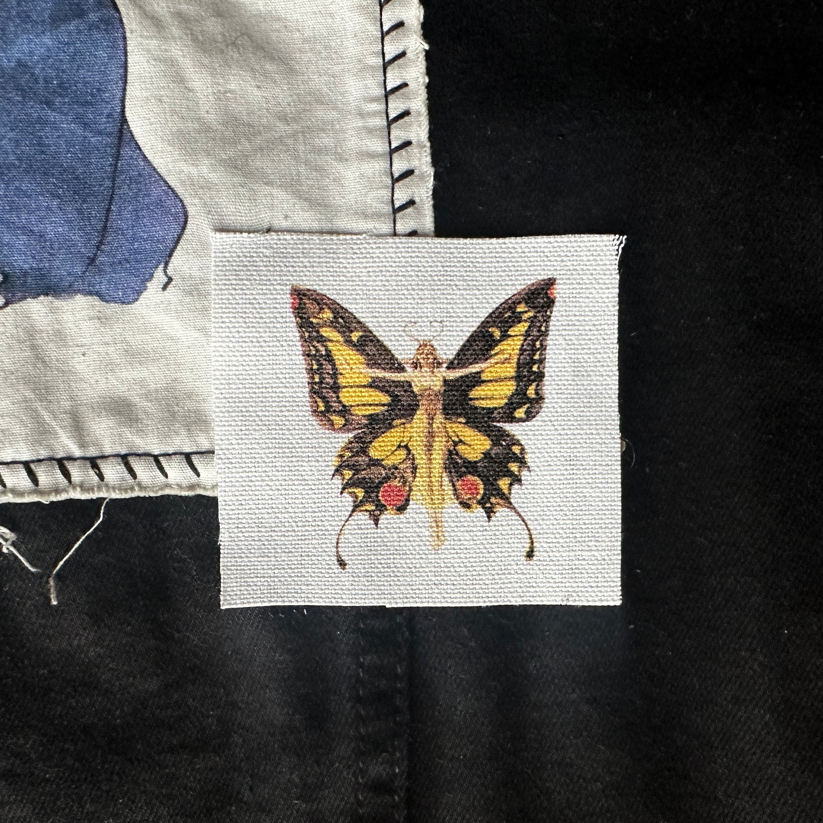 Life Woman Butterfly Fabric Sew On Patch-ESPI LANE