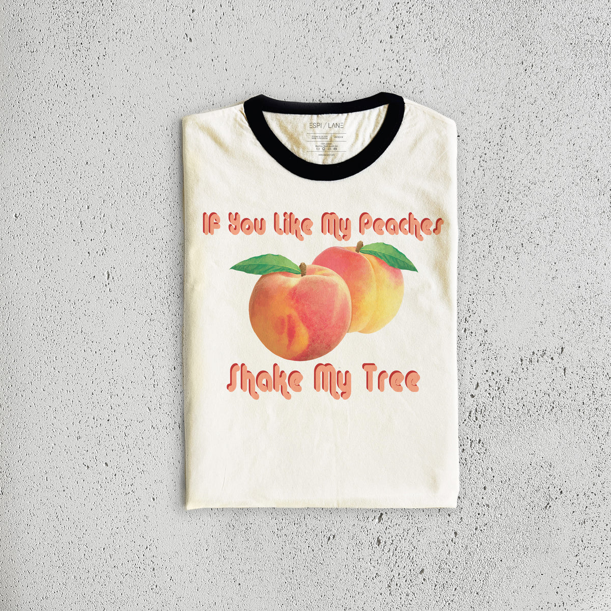 Like My Peaches Graphic Vintage Style Tee-ESPI LANE