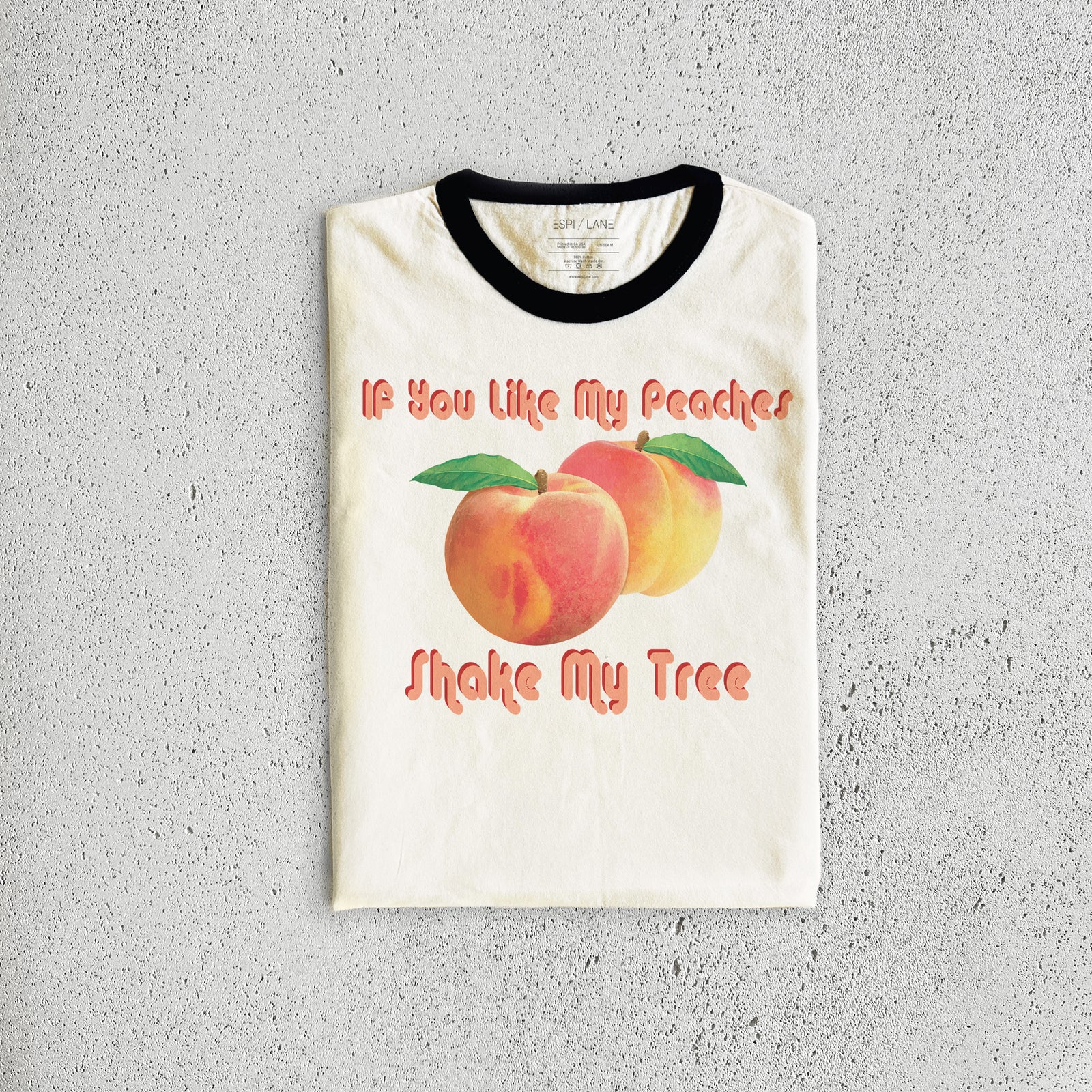 Like My Peaches Graphic Vintage Style Tee-ESPI LANE