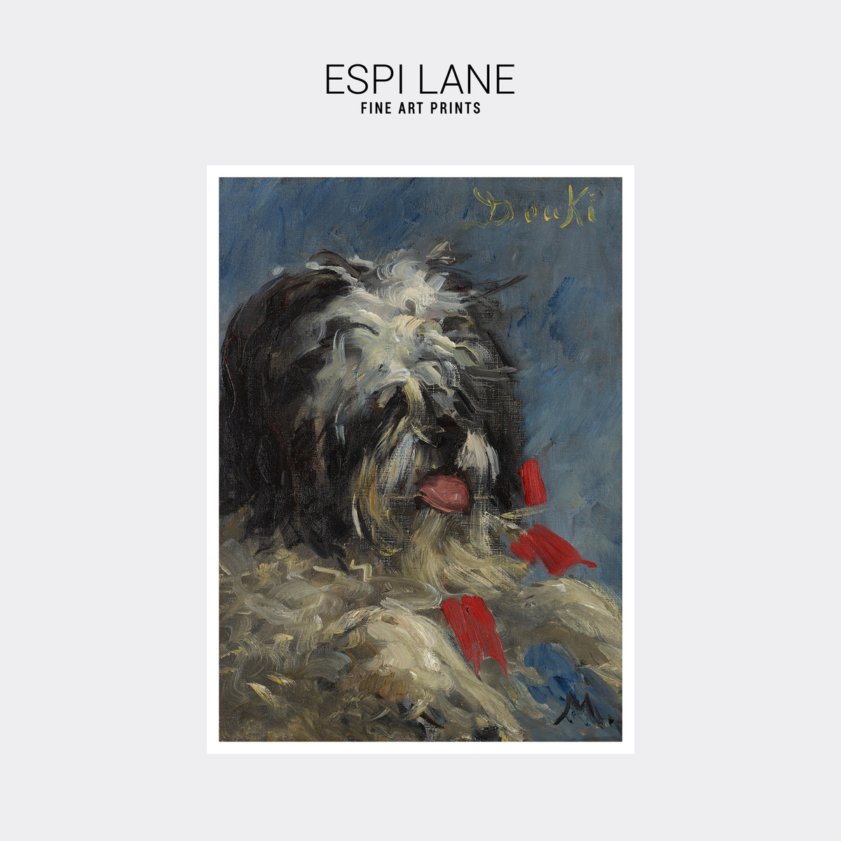Manet Dog, Donki, Fine Art Print-ESPI LANE
