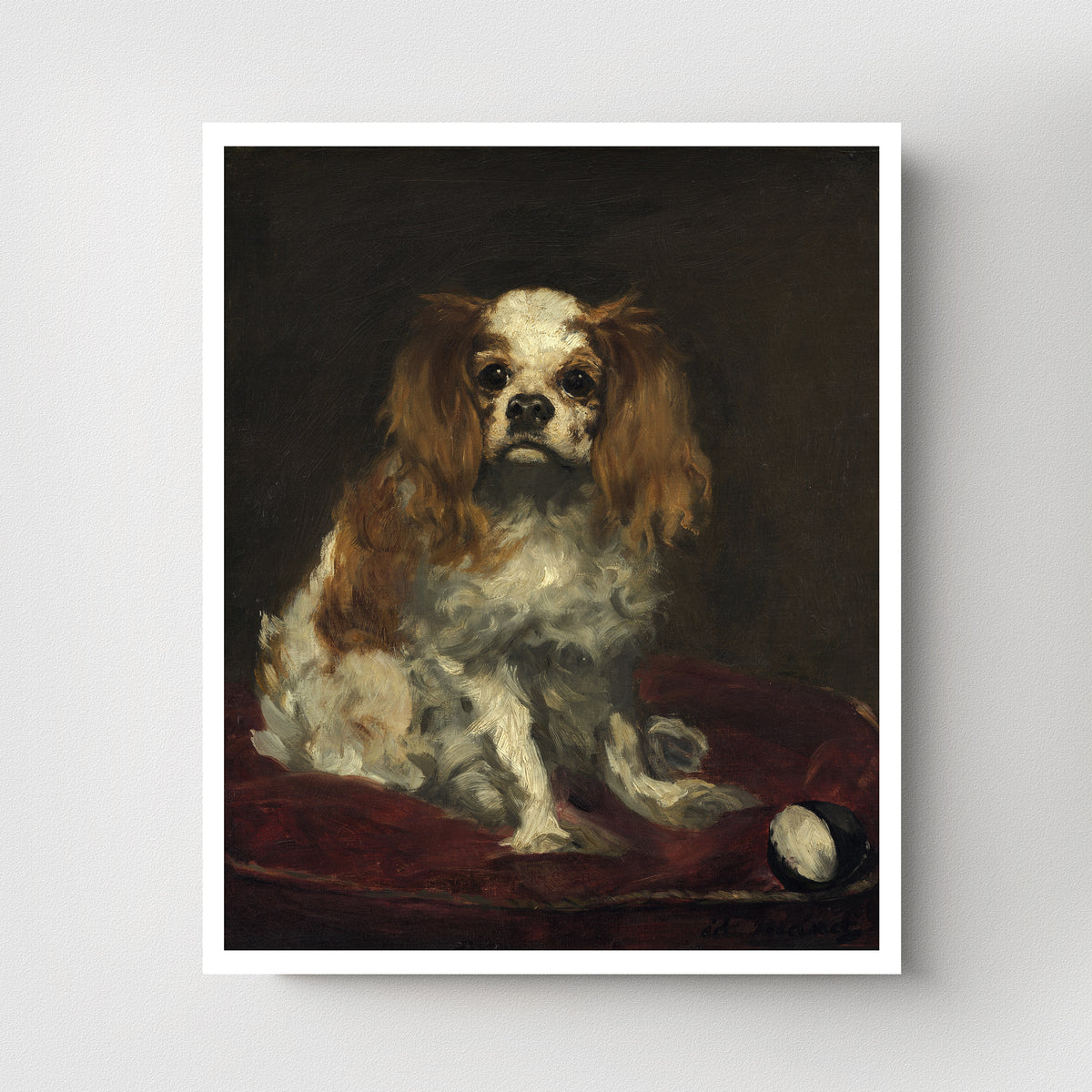 Manet Dog King Charles Fine Art Print-ESPI LANE
