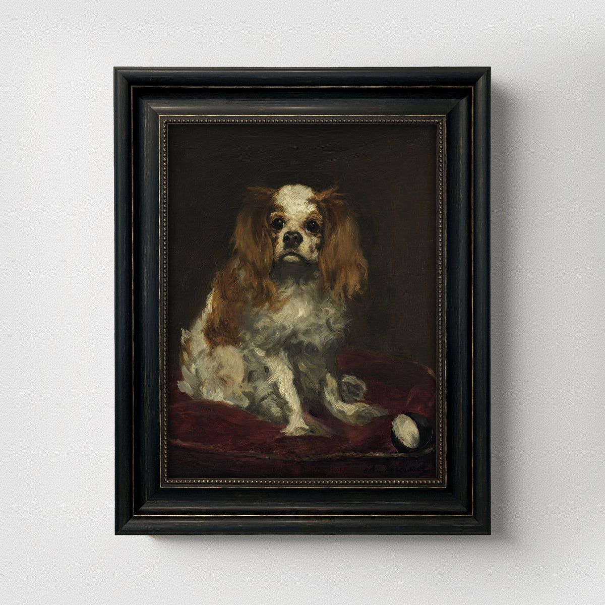 Manet Dog King Charles Fine Art Print-ESPI LANE