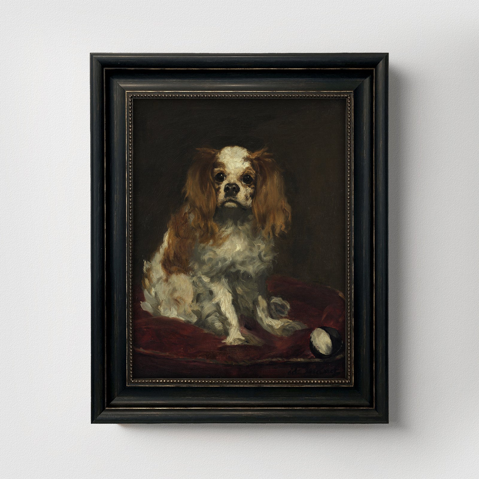 Manet Dog King Charles Fine Art Print-ESPI LANE
