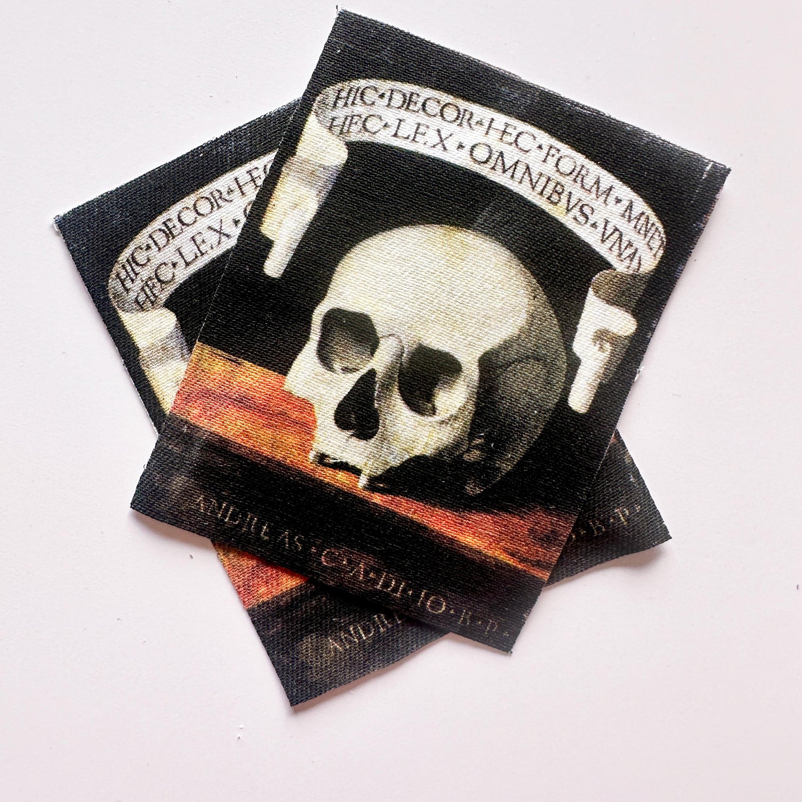 Memento Mori Skull Sew-On Fabric Patch-ESPI LANE