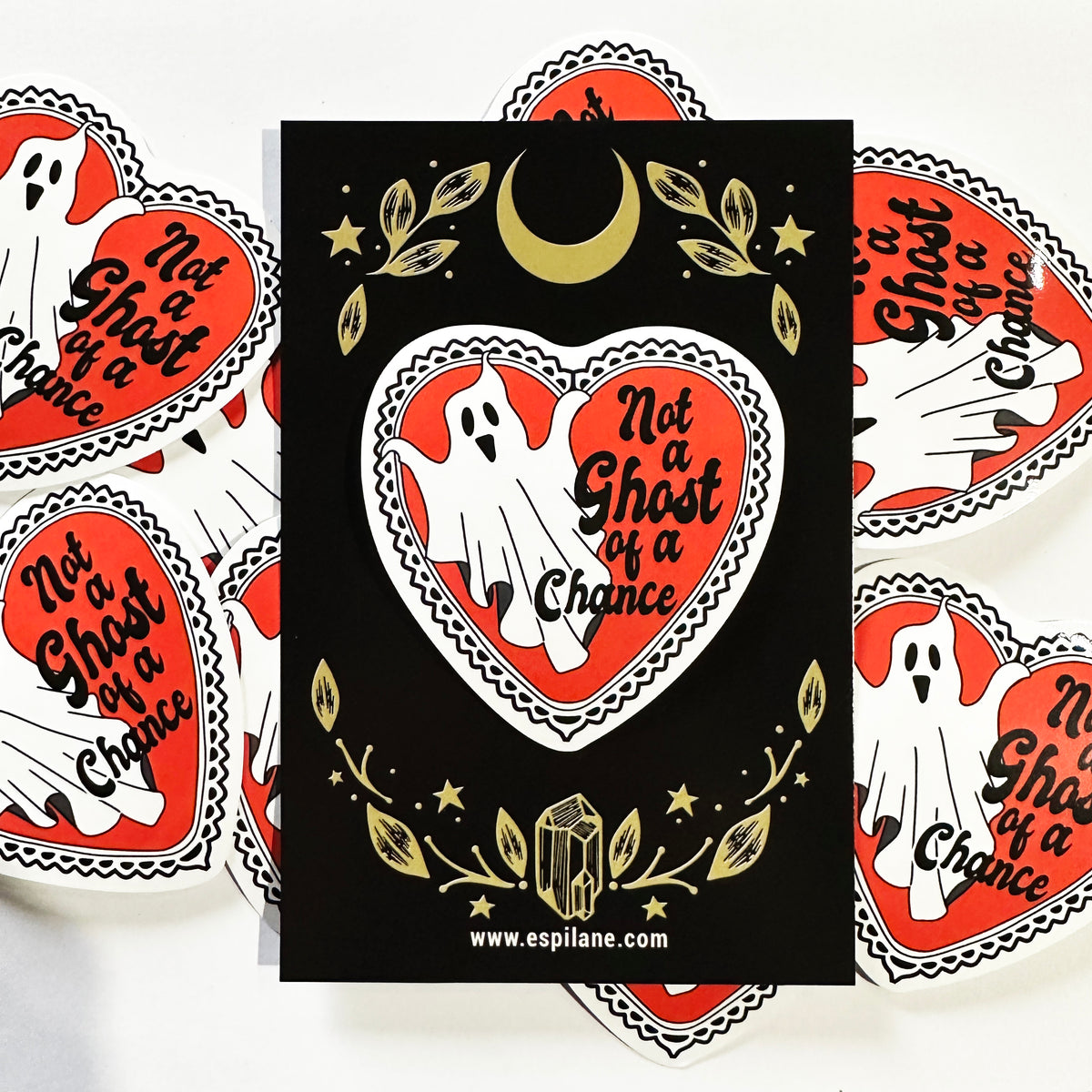 Not A Chance Ghost Sticker-ESPI LANE