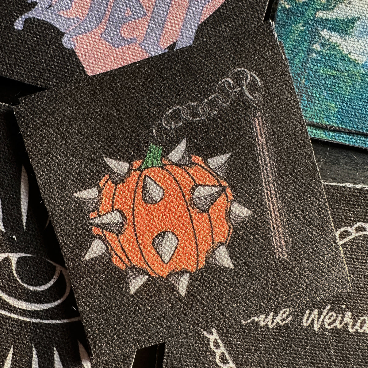 Pumpkin Flail Fabric Patch-ESPI LANE