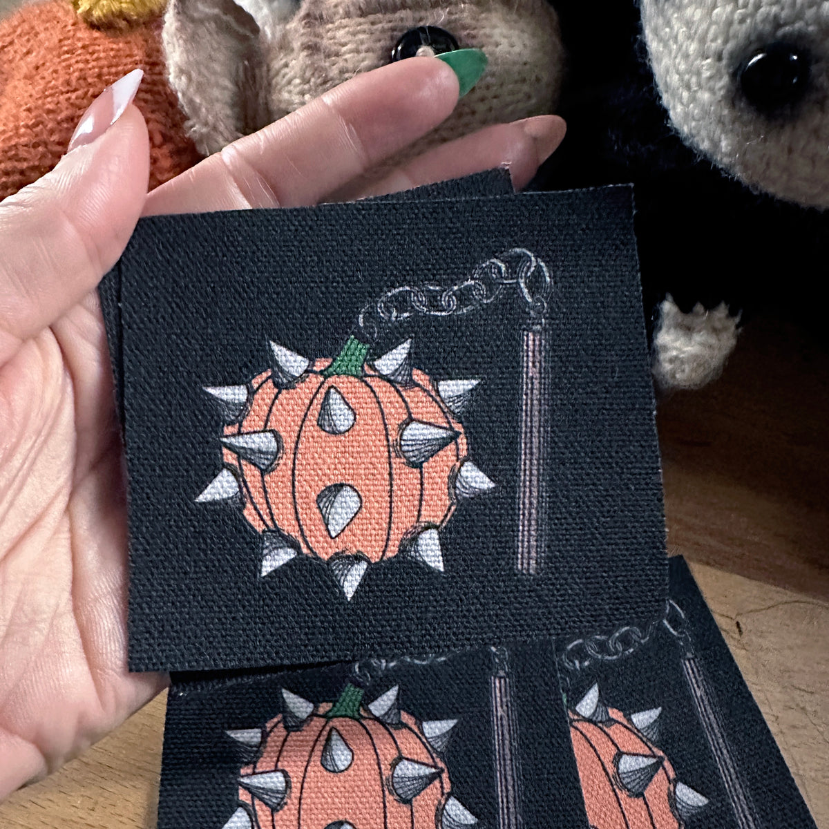 Pumpkin Flail Fabric Patch-ESPI LANE