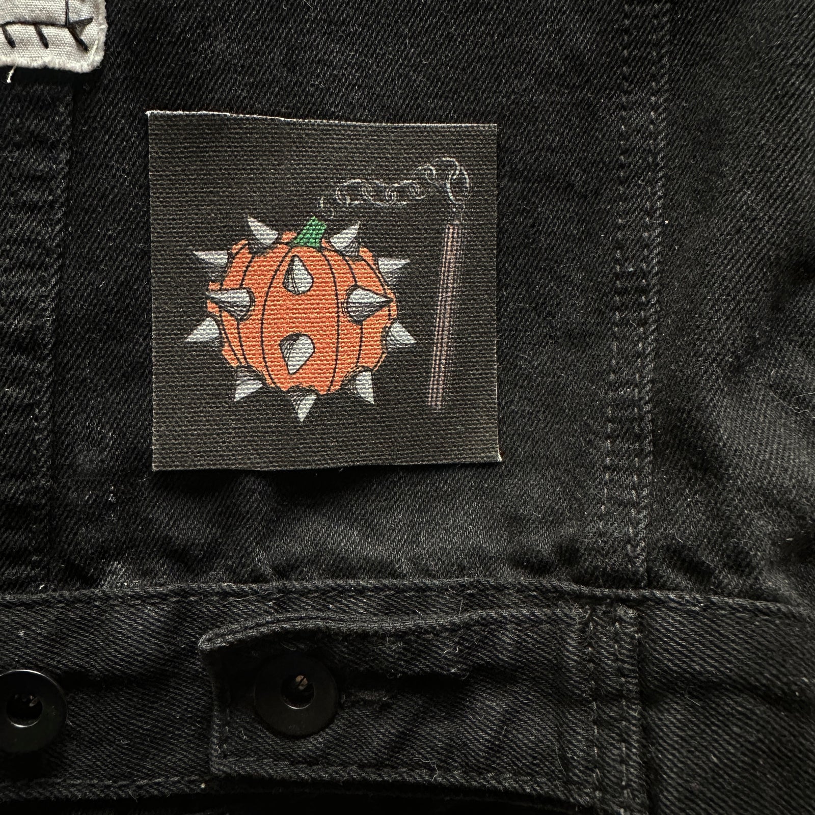 Pumpkin Flail Fabric Patch-ESPI LANE
