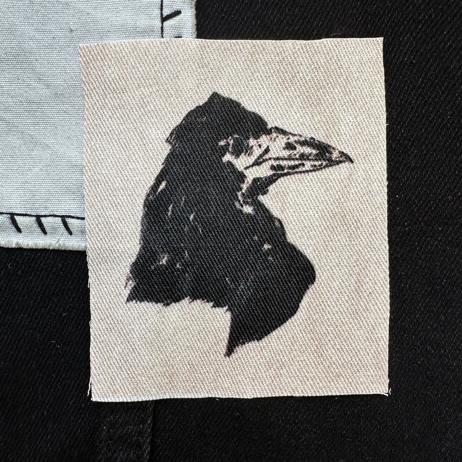 Raven's Head Sew-On Fabric Patch-ESPI LANE