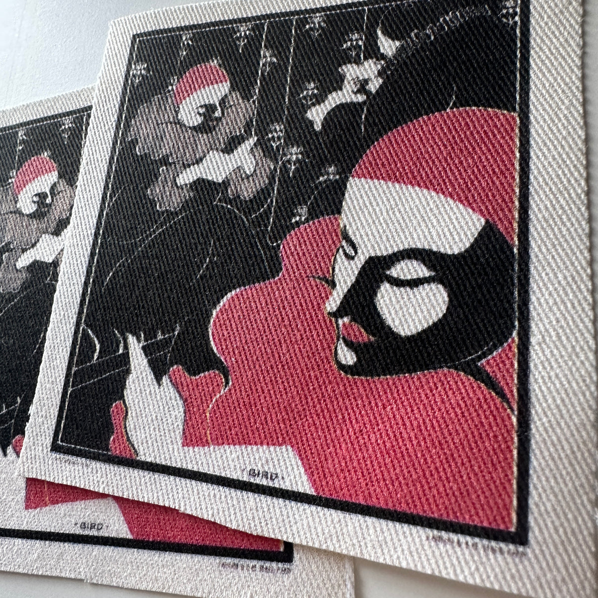 Red Mime Clown Fabric Sew-On Patch-ESPI LANE