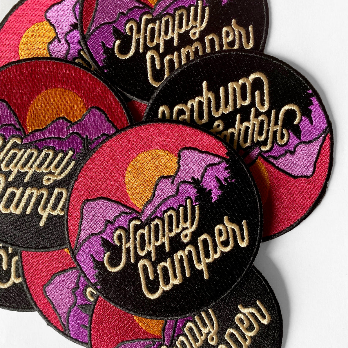 Retro Happy Camper Iron On Patch-ESPI LANE