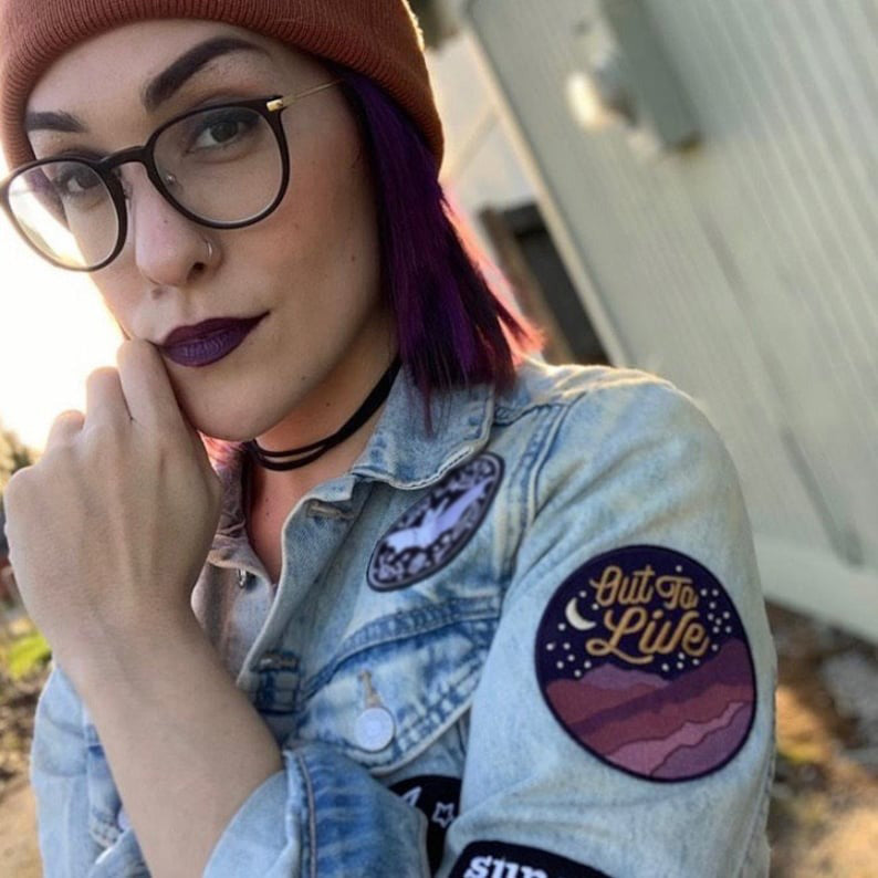 Retro Out to Live Iron On Patch-ESPI LANE