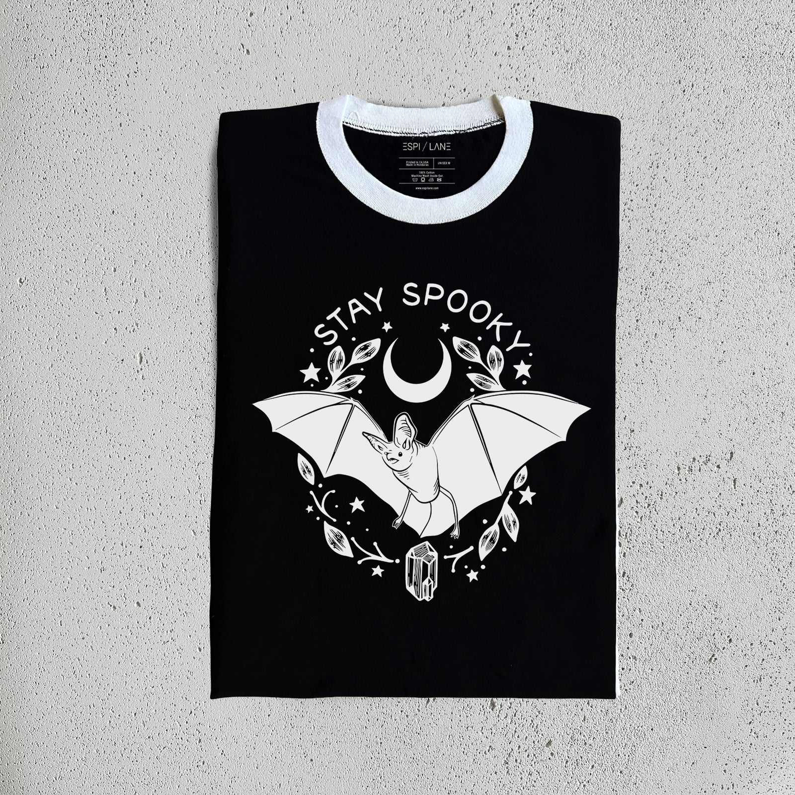 Revamped Bat Stay Spooky Graphic Shirt-ESPI LANE