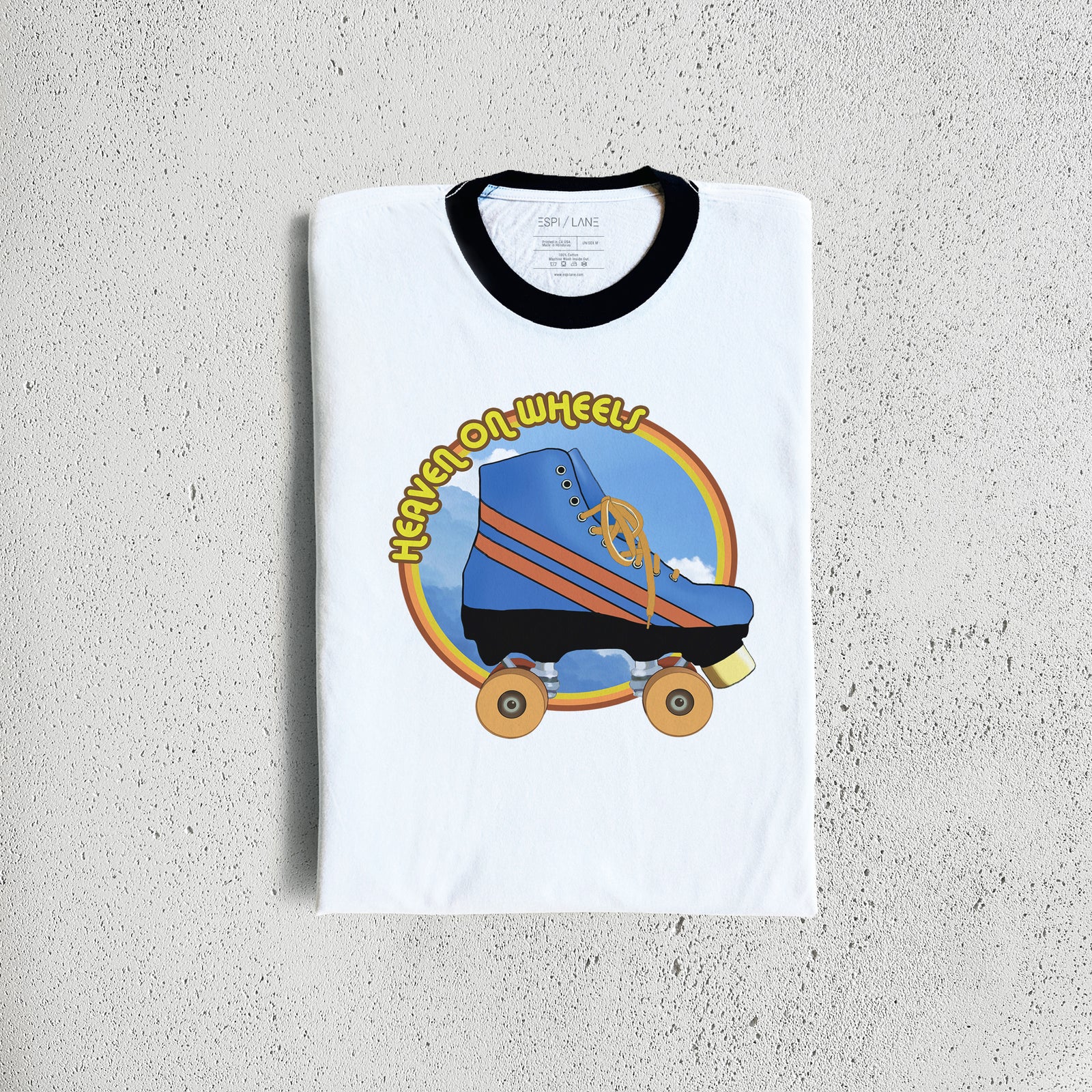 Roller Skate Heaven on Wheels Tee-ESPI LANE