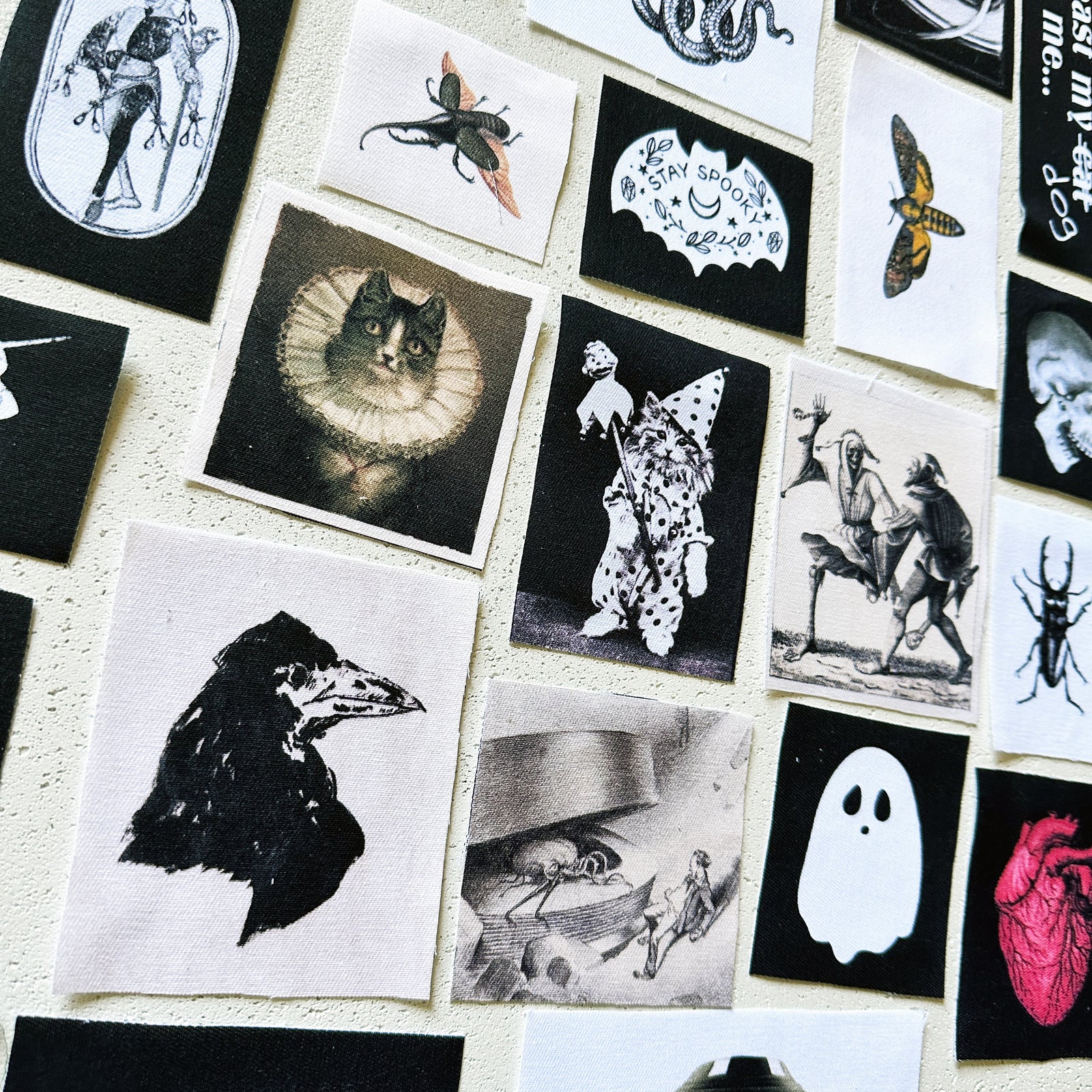 Sew On Fabric Patches. 1 Full Sheet of 23-ESPI LANE