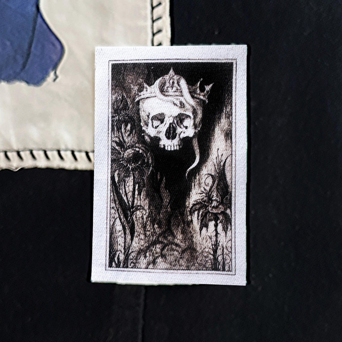 Skull Crowned with Snakes and Flowers Sew on Patch-ESPI LANE
