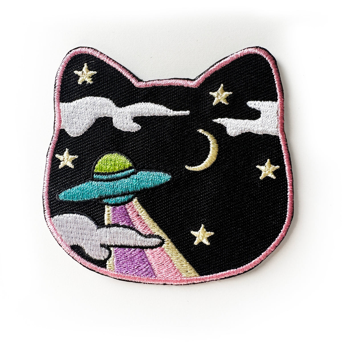 Space Cat Cute UFO Iron On Patch-ESPI LANE
