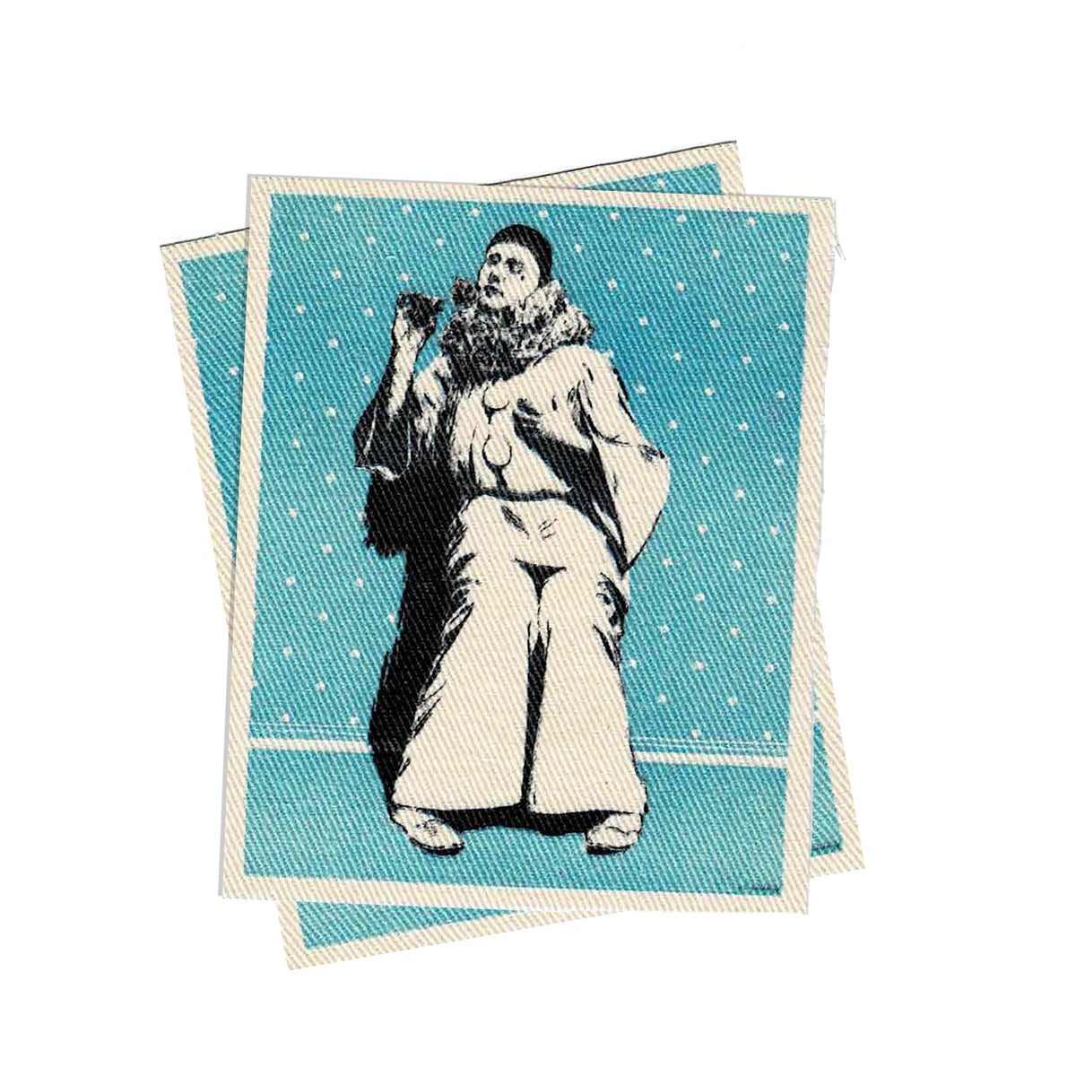 Teal Mime Fabric Sew On Patch-ESPI LANE