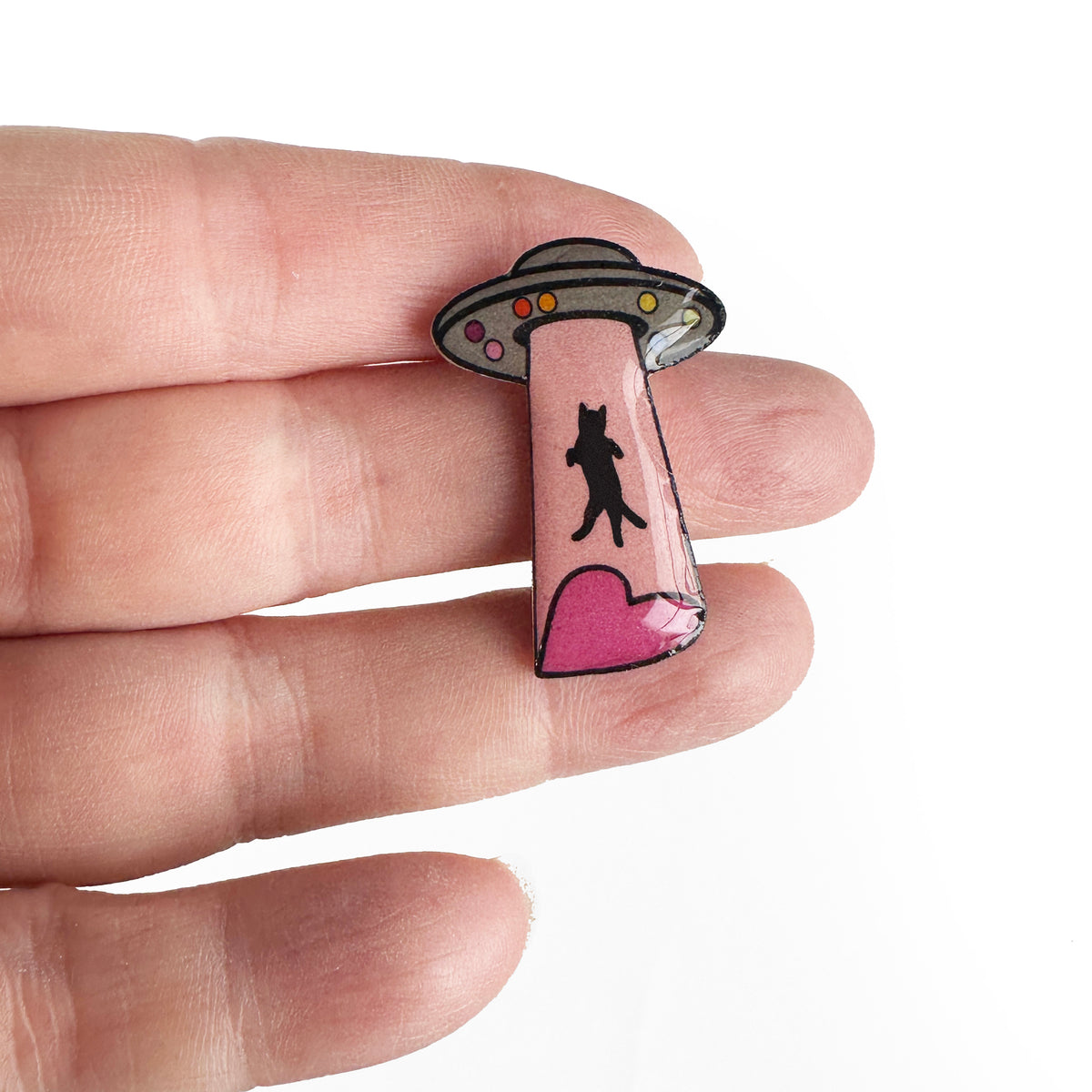 UFO Cat Handmade Lapel Pin