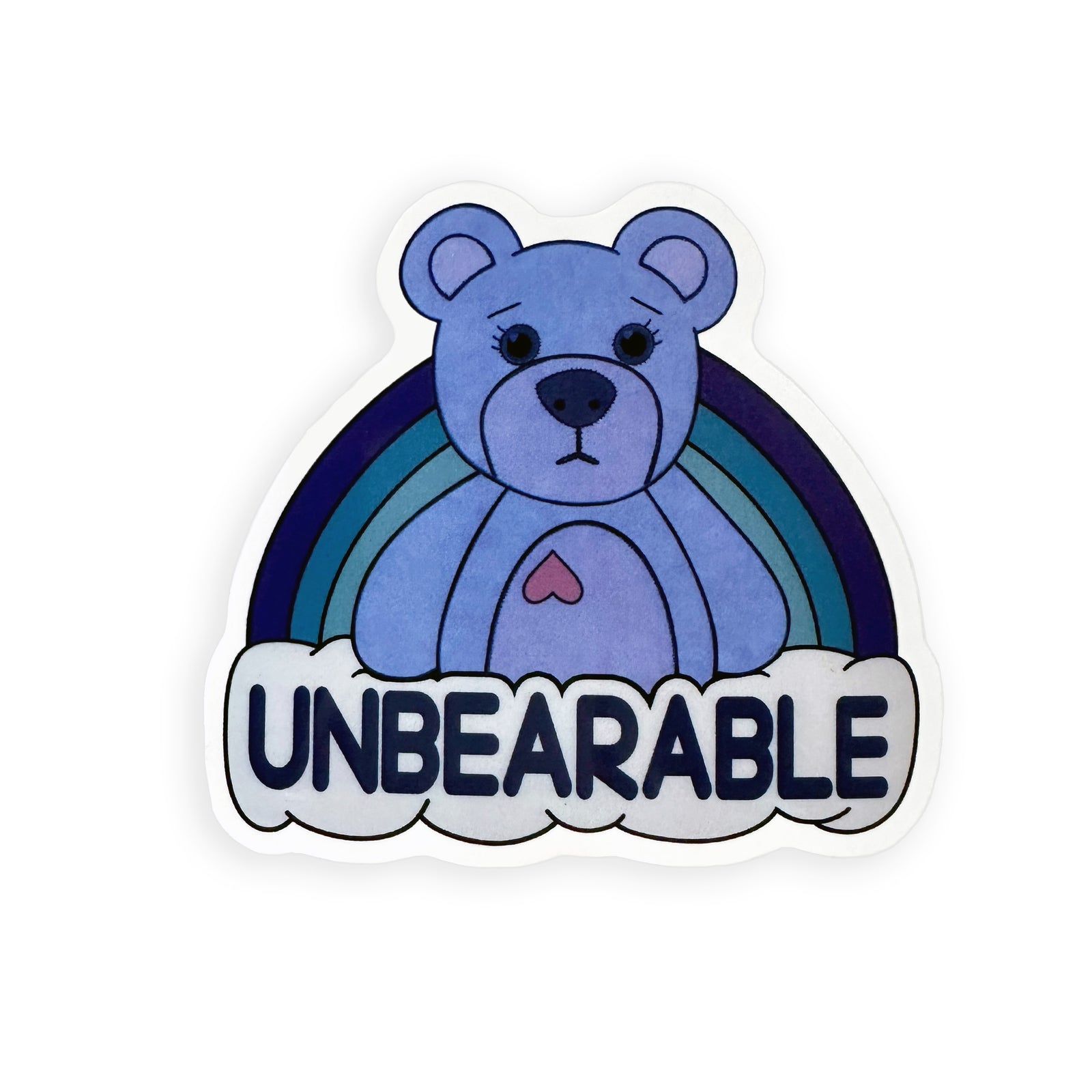 Unbearable Sad Bear Sticker-ESPI LANE