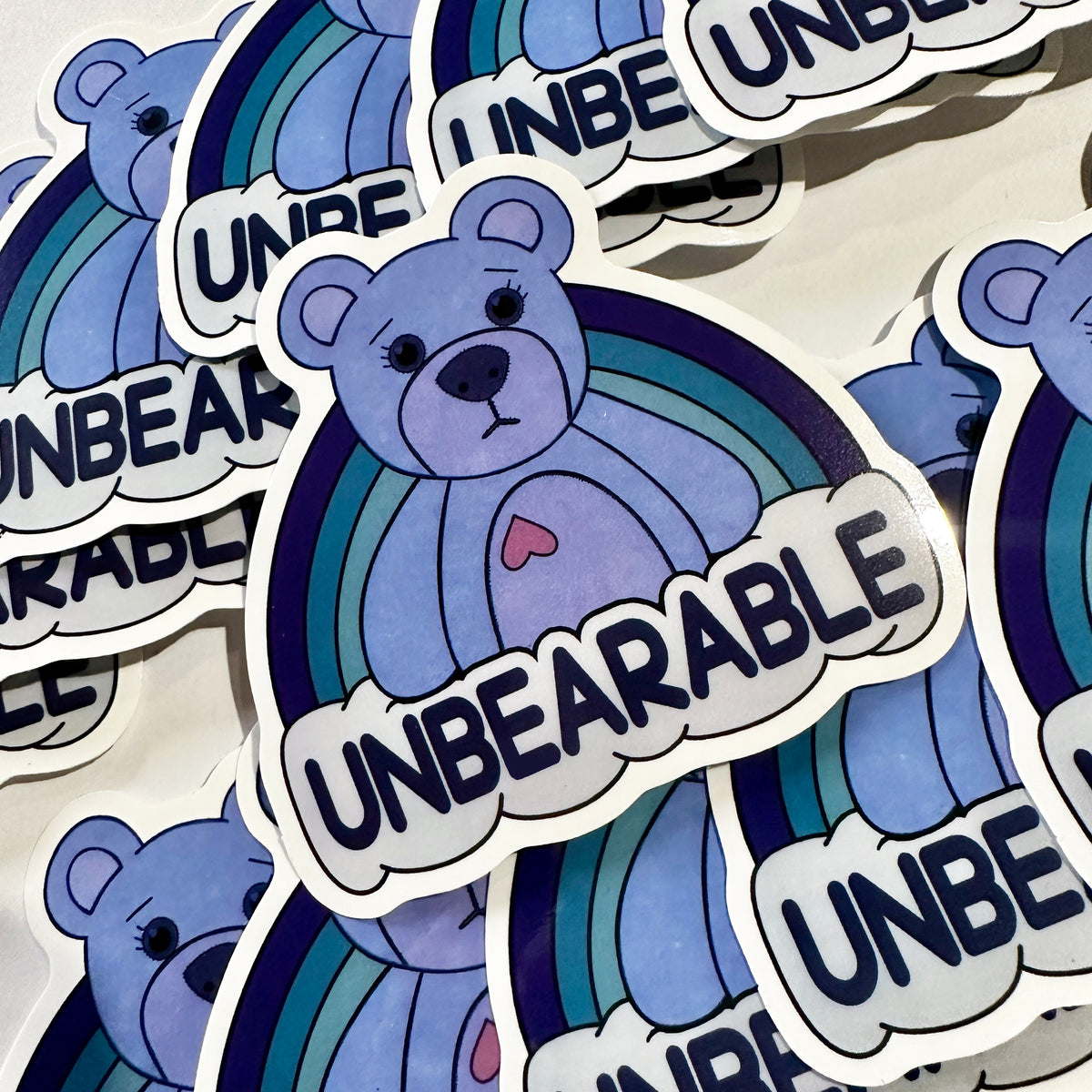 Unbearable Sad Bear Sticker