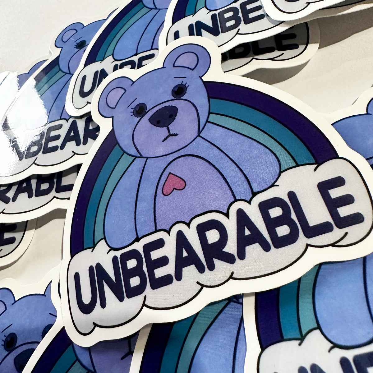 Unbearable Sad Bear Sticker