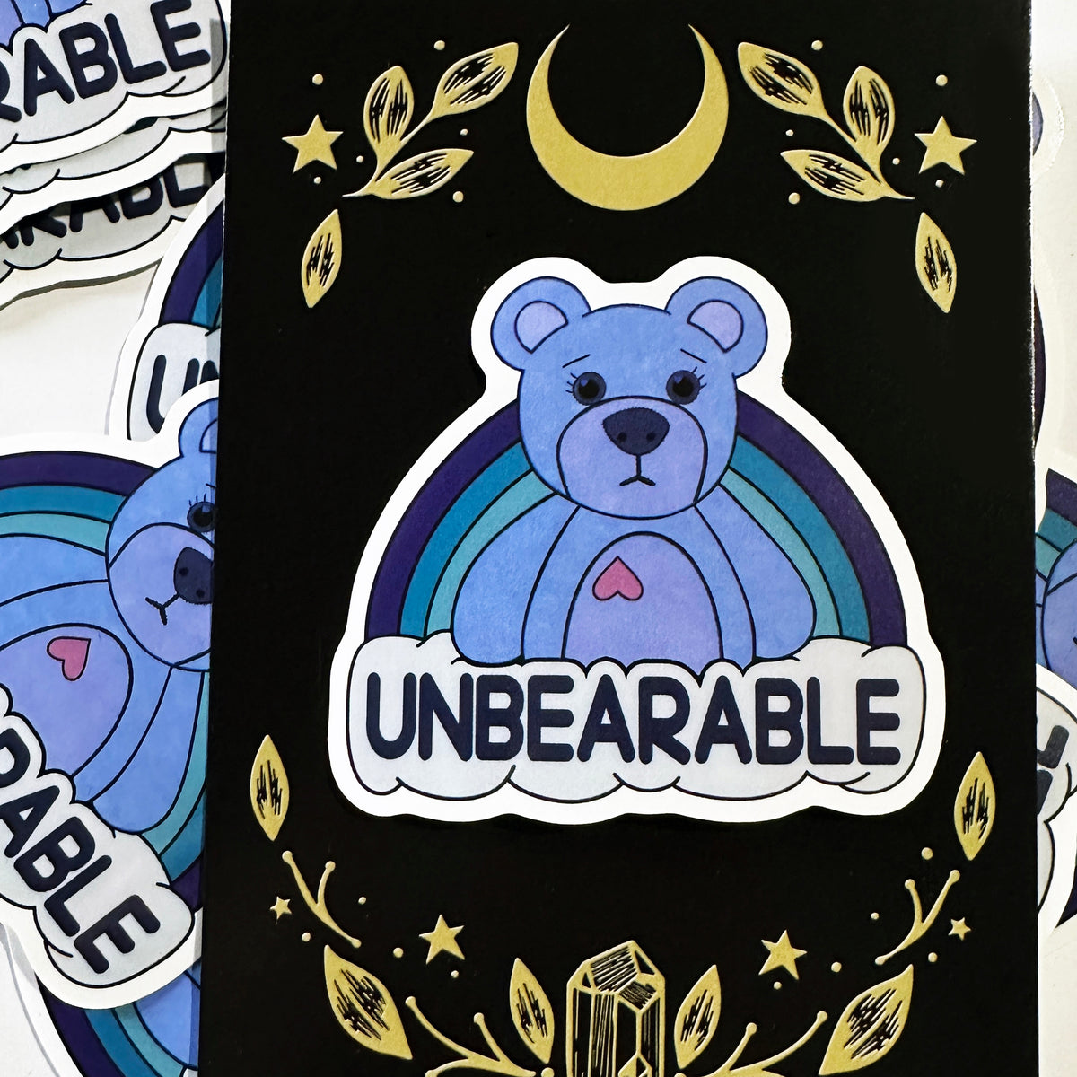 Unbearable Sad Bear Sticker