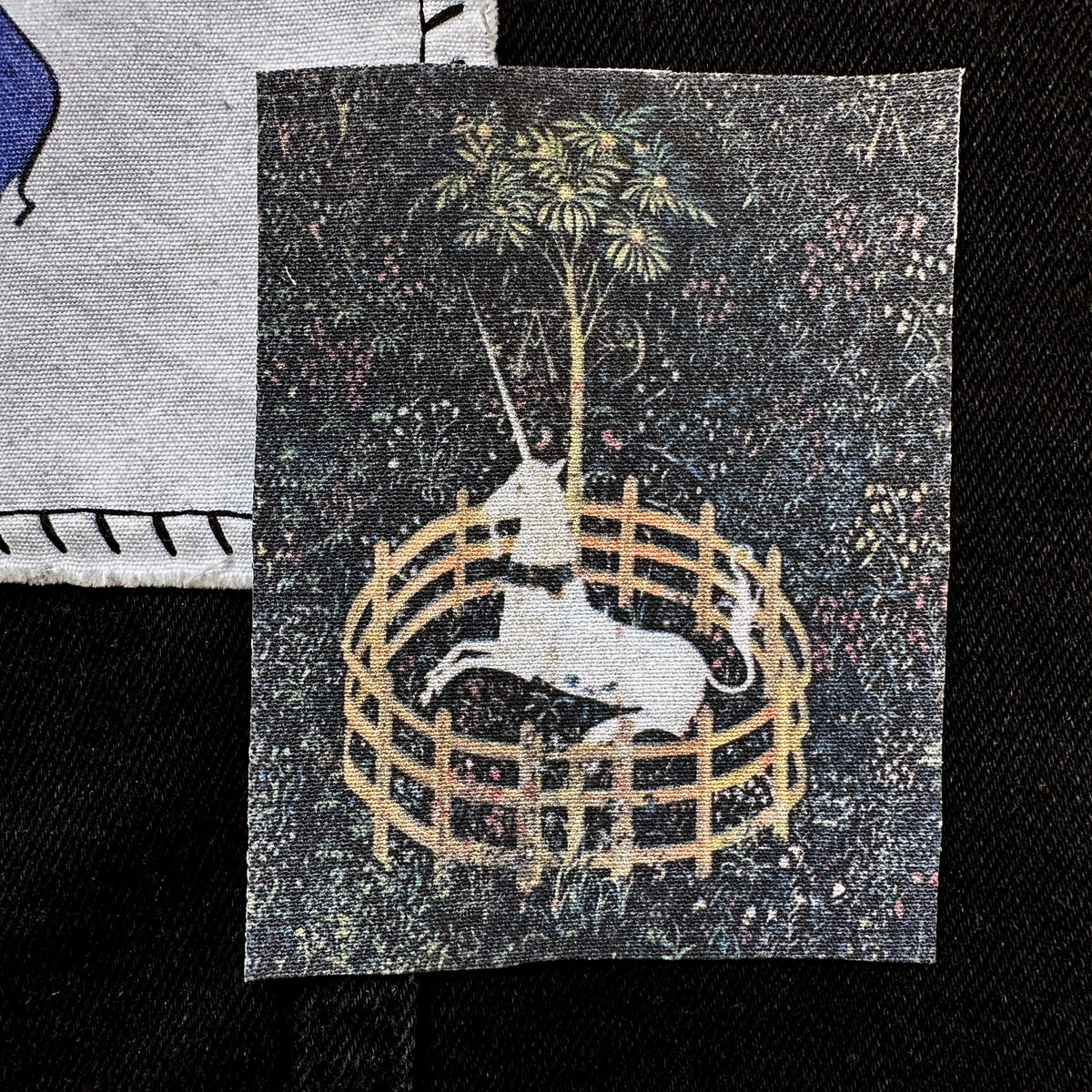 Unicorn Tapestry Print Sew On Fabric Patch-ESPI LANE