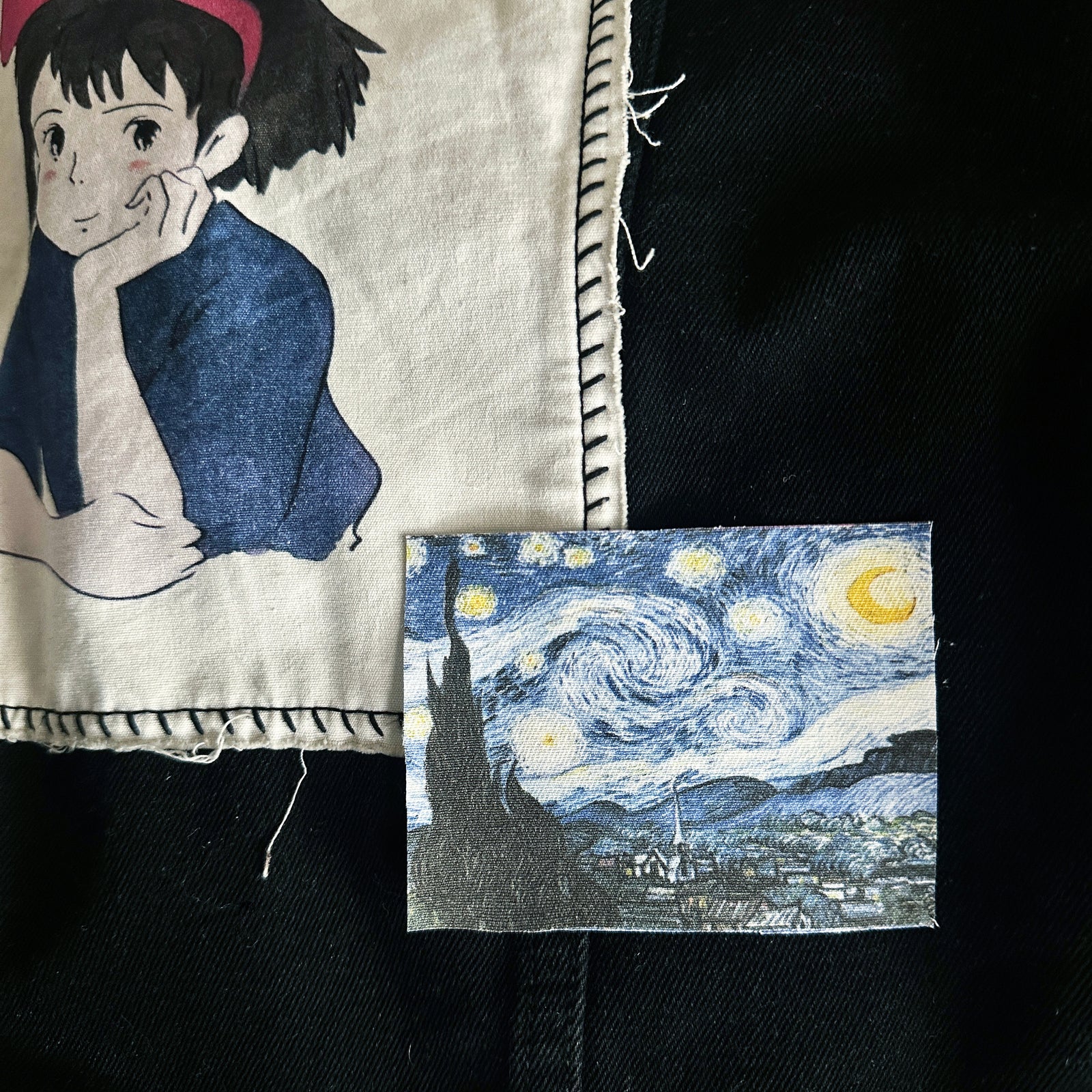 Van Gogh Starry Night Fabric Sew On Patch-ESPI LANE