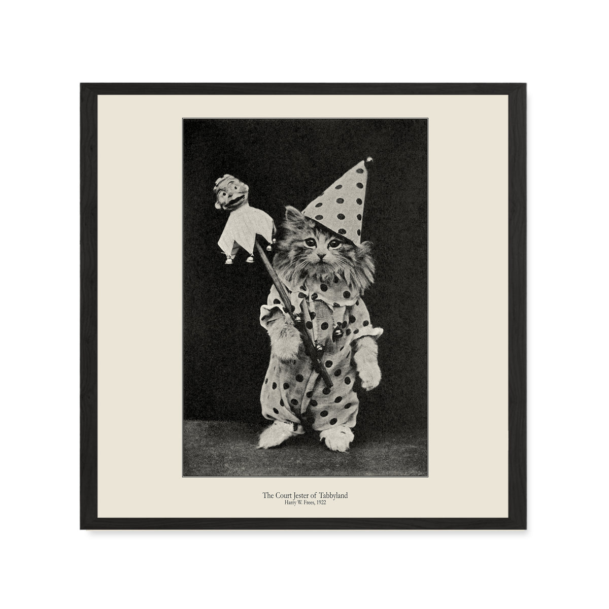 Vintage Jester Clown Tabby Cat Fine Art Print-ESPI LANE