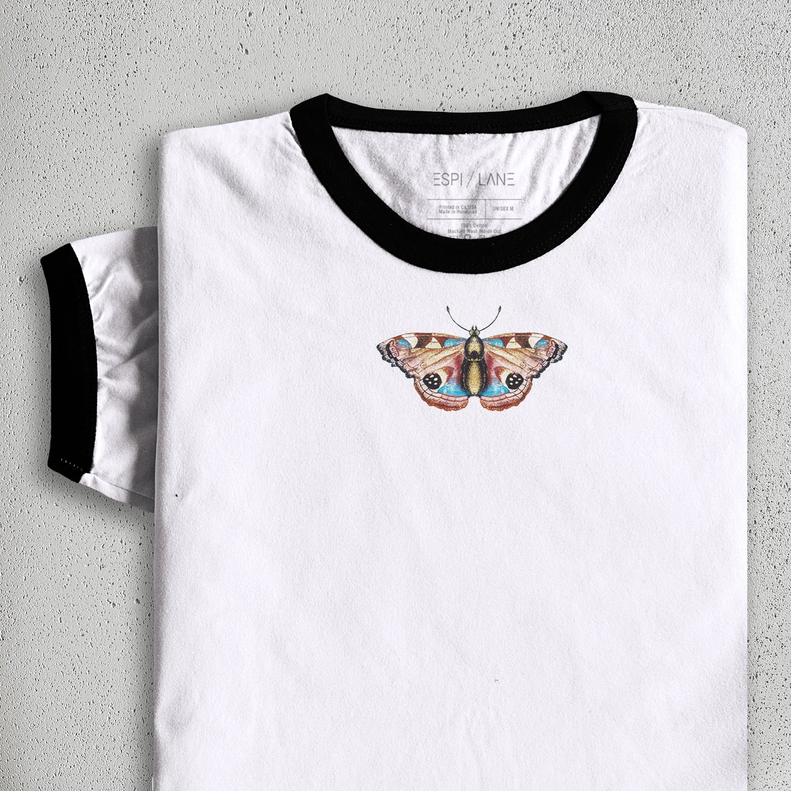 Vintage-Style Butterfly Graphic Tee-ESPI LANE