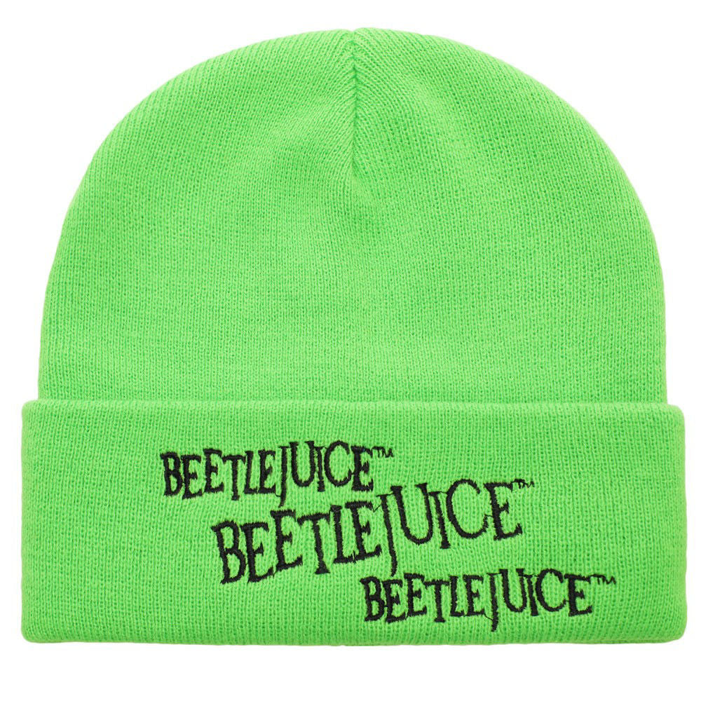 Neon Green Beetlejuice Beanie
