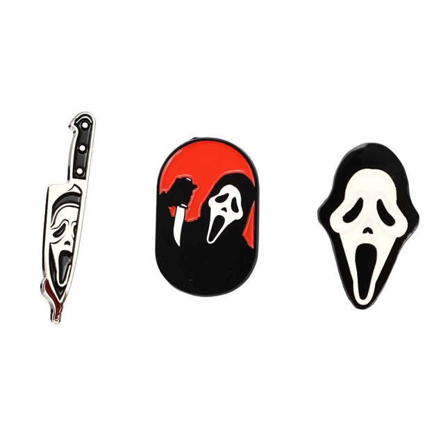 Scream Ghost Face 3 Pin Set
