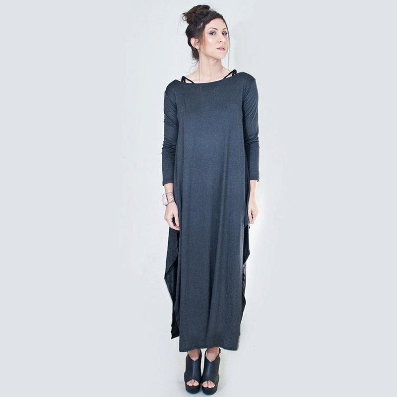 Asymmetric Oversized Hem Dress-Dress-ESPI LANE
