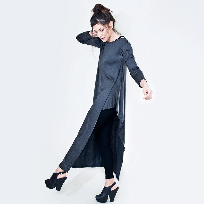 Asymmetric Oversized Hem Dress-Dress-ESPI LANE