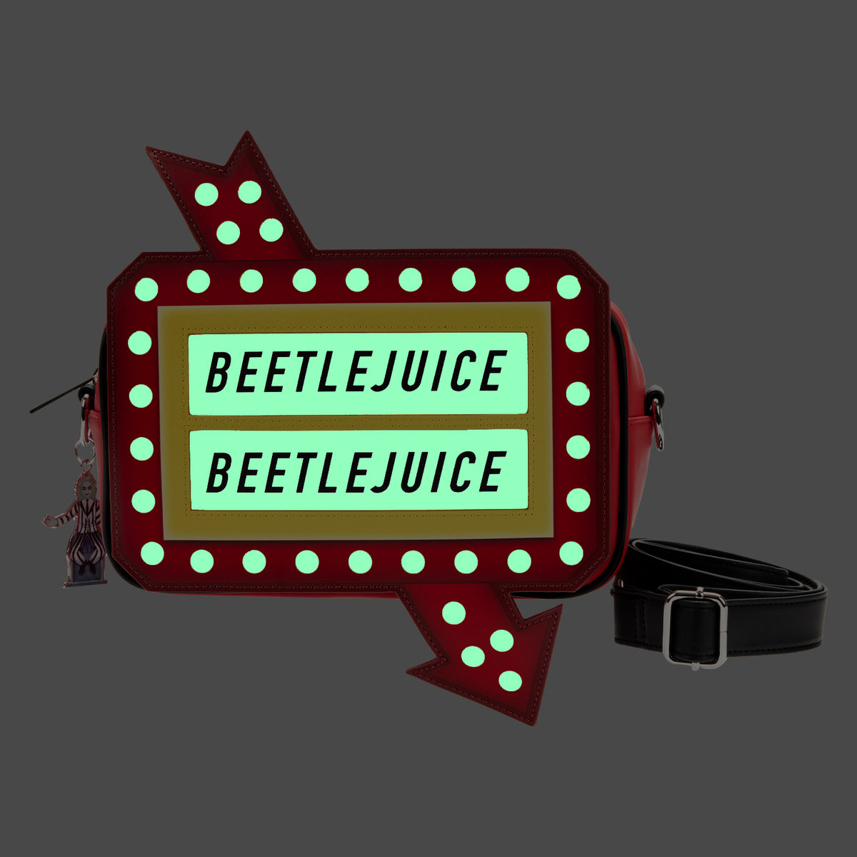 Loungefly Beetlejuice Glow In the Dark Graveyard Sign Crossbody