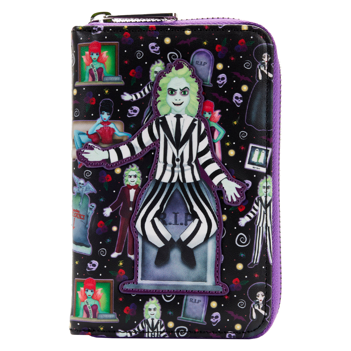 Loungefly Beetlejuice Icons Zip Around Wallet