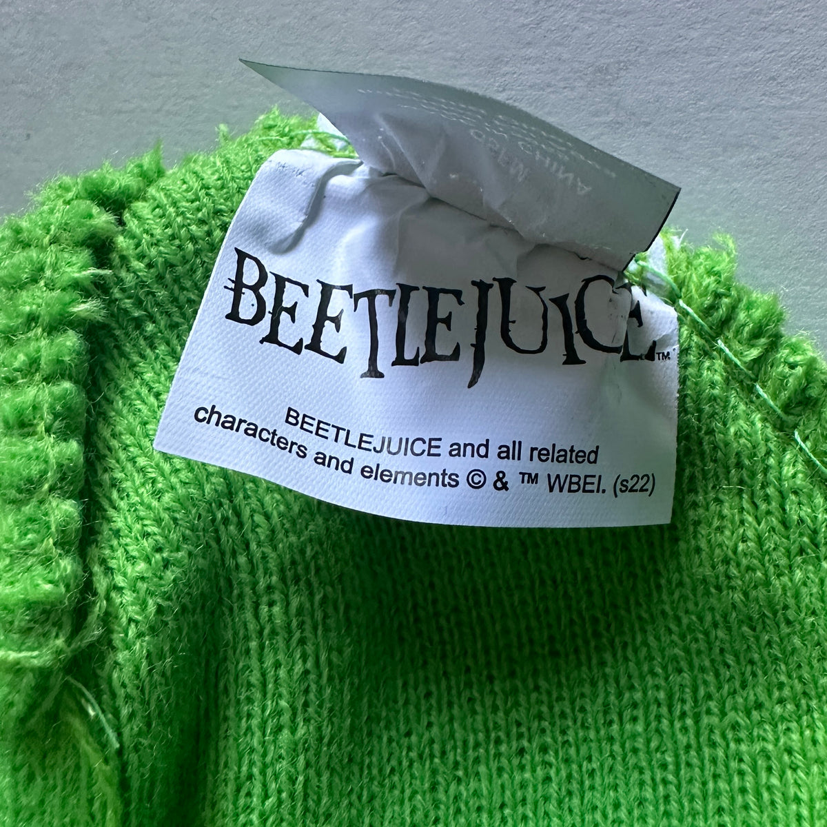 Neon Green Beetlejuice Beanie