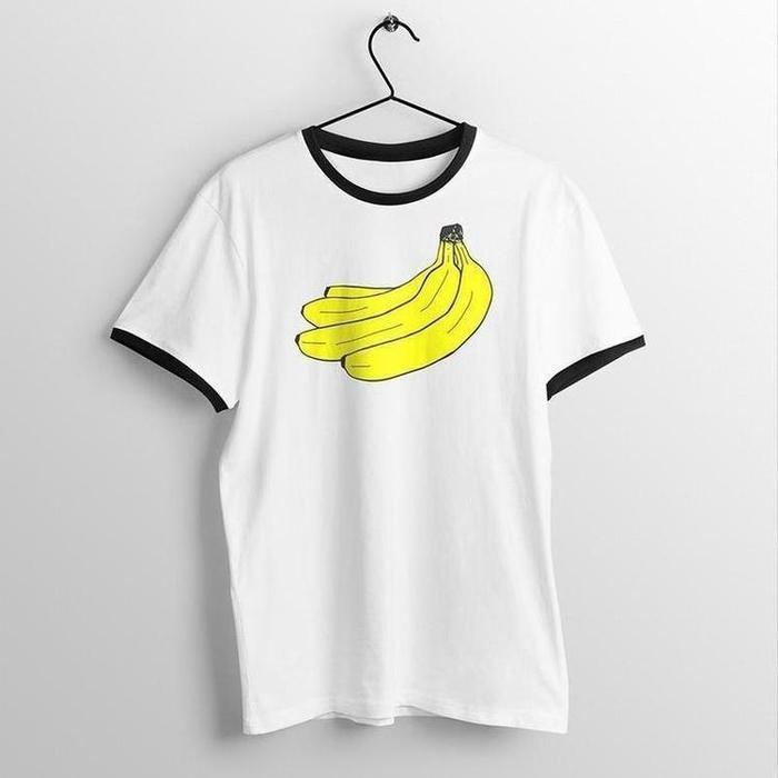 Banana Graphic Ringer T-Shirt-Graphic Shirt-ESPI LANE