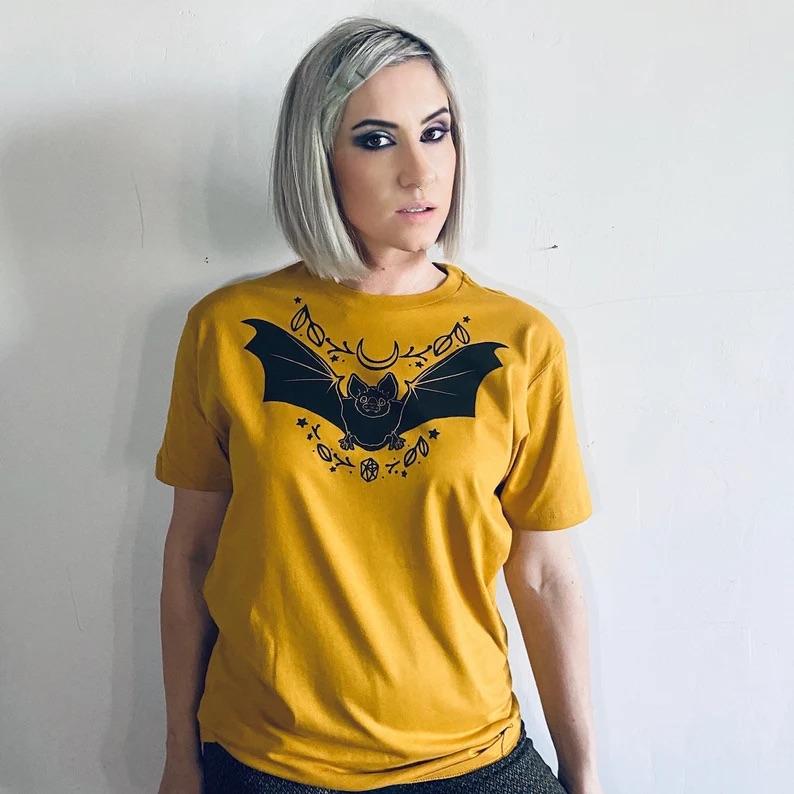 Bat Graphic Tee-Graphic T-Shirts-ESPI LANE